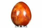 Vibrant Polished Carnelian Agate Egg - Madagascar #355480-1